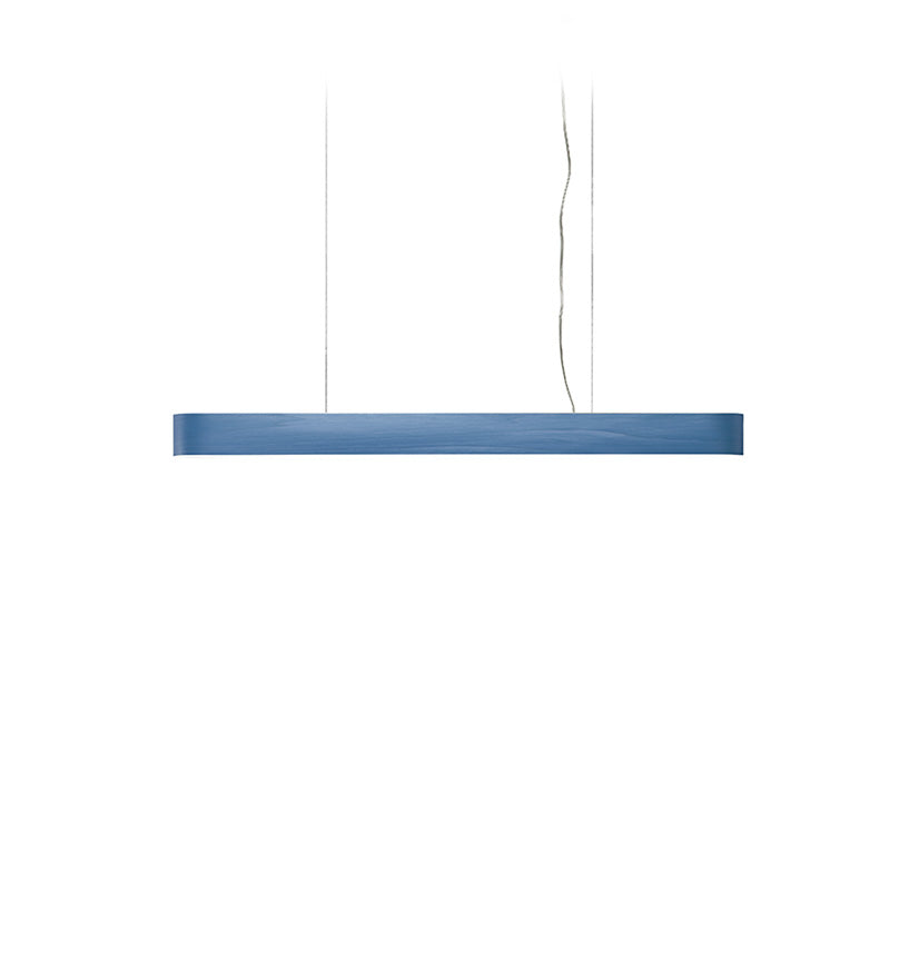 LZF I-Club Slim Pendelleuchte – Furnier Blau
