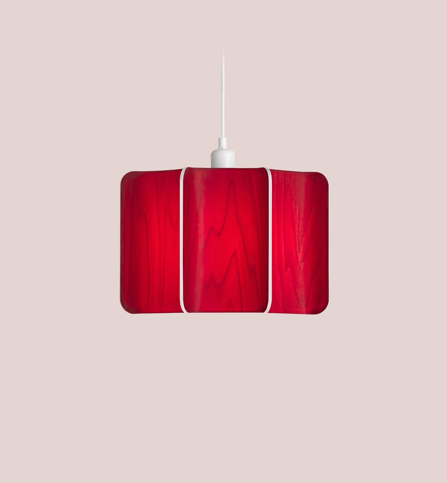 LZF Kactos Pendelleuchte – Furnier Rot