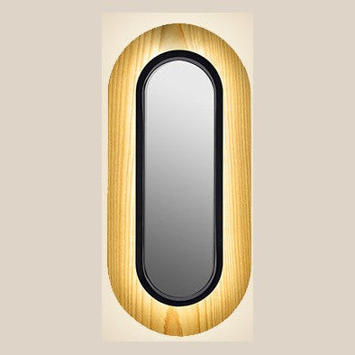 LZF Lens Oval Wandleuchte – Furnier Buche natur, Schwarz