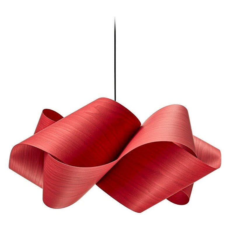 LZF Swirl Pendelleuchte – Furnier Rot