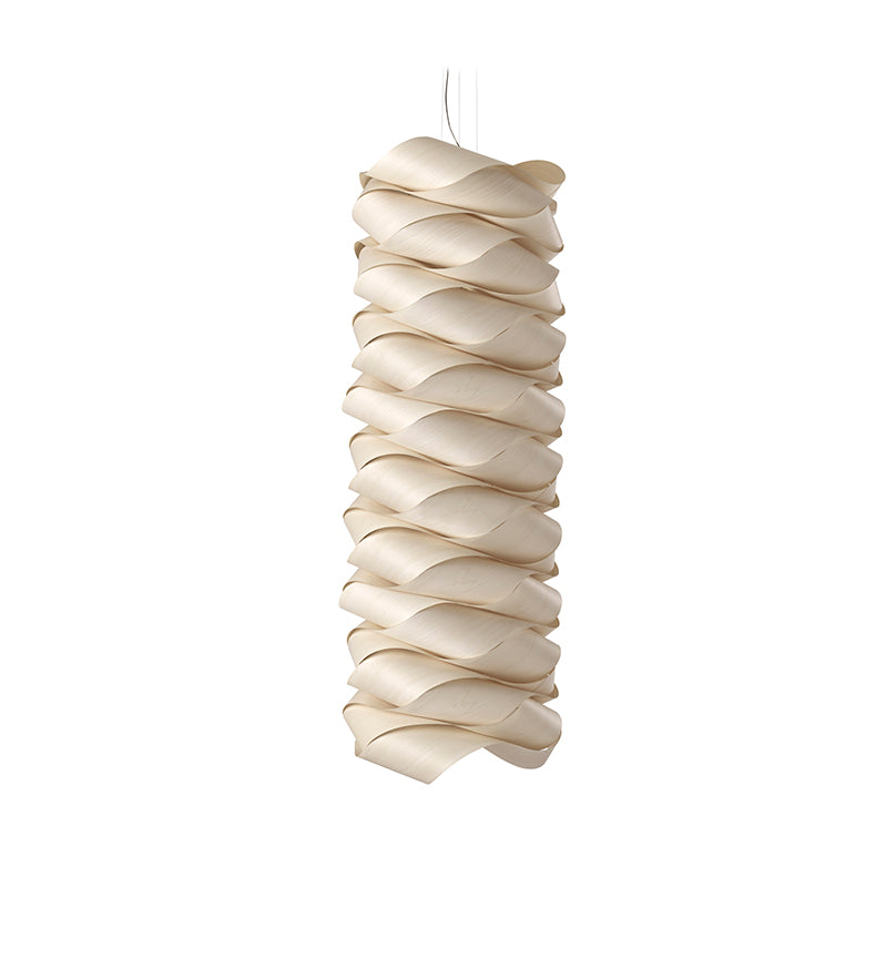 LZF Link Chain Pendelleuchte – Furnier Elfenbeinweiß