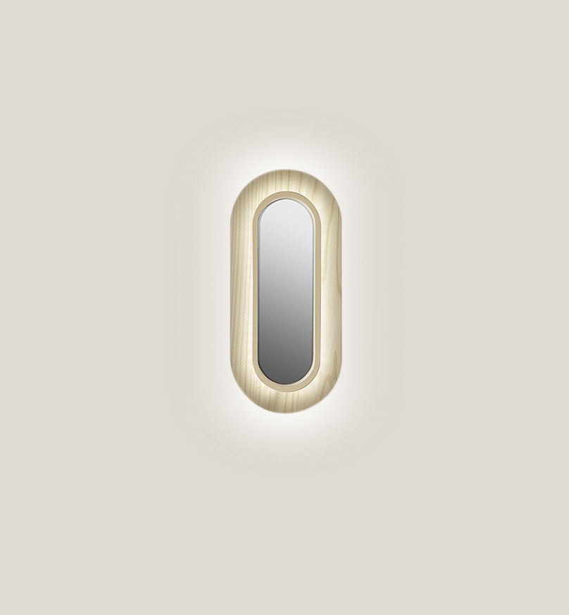 LZF Lens Oval Wandleuchte – Furnier Elfenbeinweiß, Elfenbein