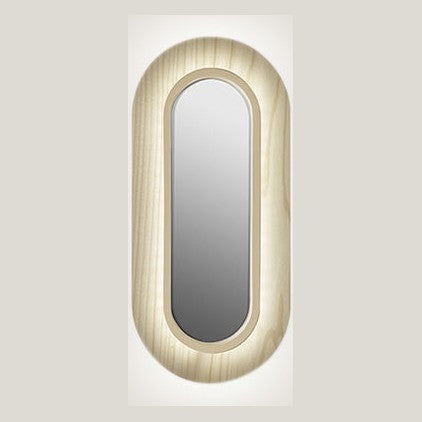 LZF Lens Oval Wandleuchte – Furnier Elfenbeinweiß, Elfenbein