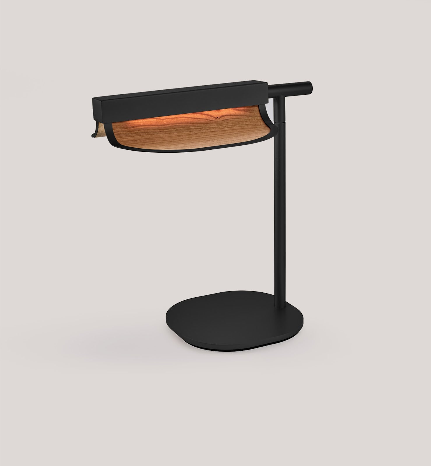 LZF Omma Tischleuchte – Furnier Kirsche natur, Schwarz
