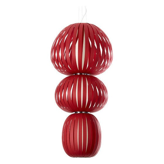 LZF Totem Pendelleuchte – Furnier Rot