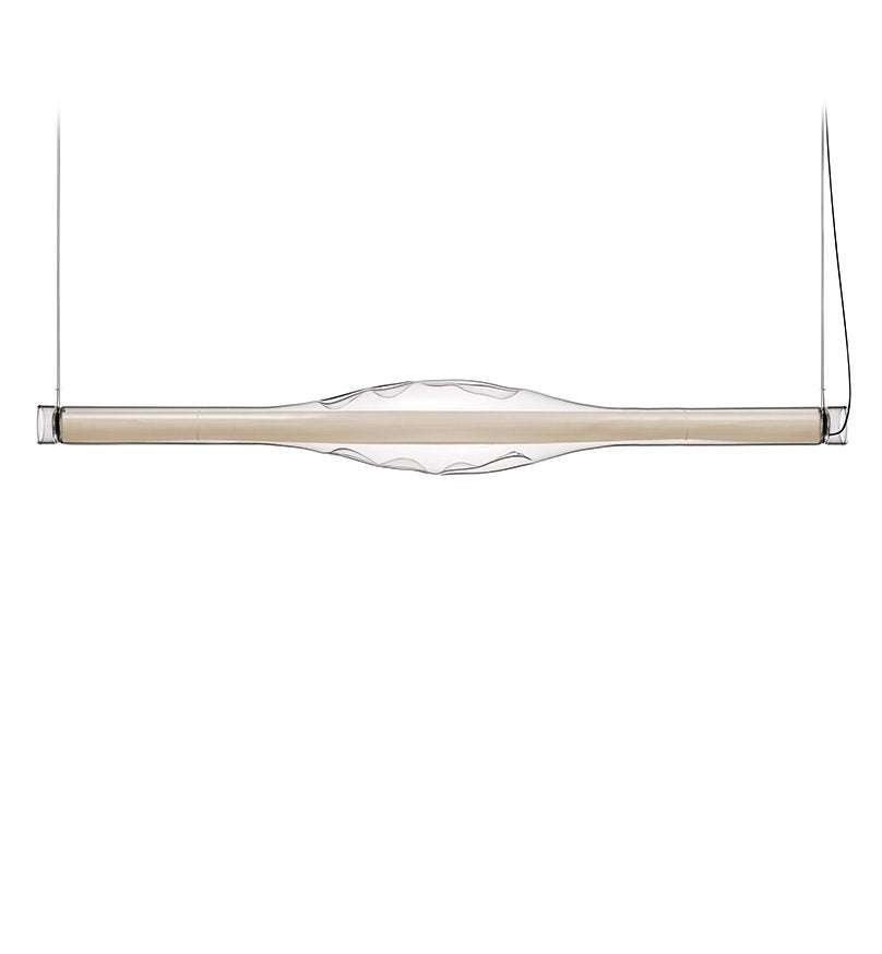 LZF Dune Horizontal Pendelleuchte – Furnier Elfenbeinweiß