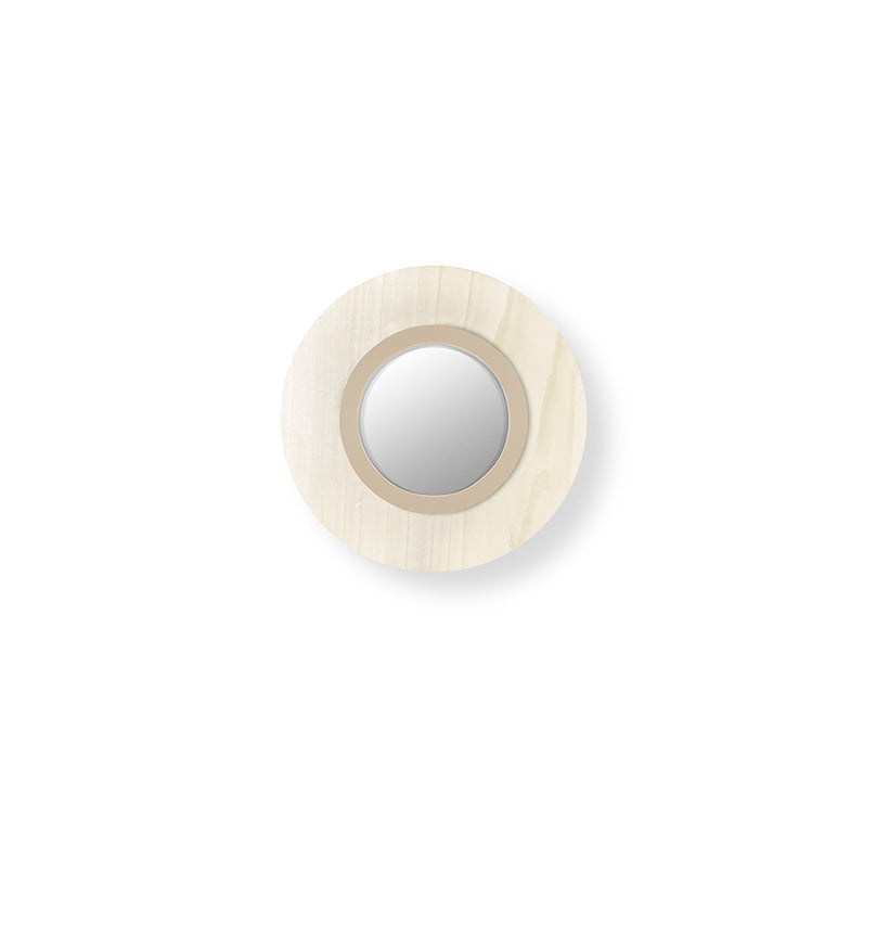 LZF Lens Circular Wandleuchte – Furnier Elfenbeinweiß, Elfenbein