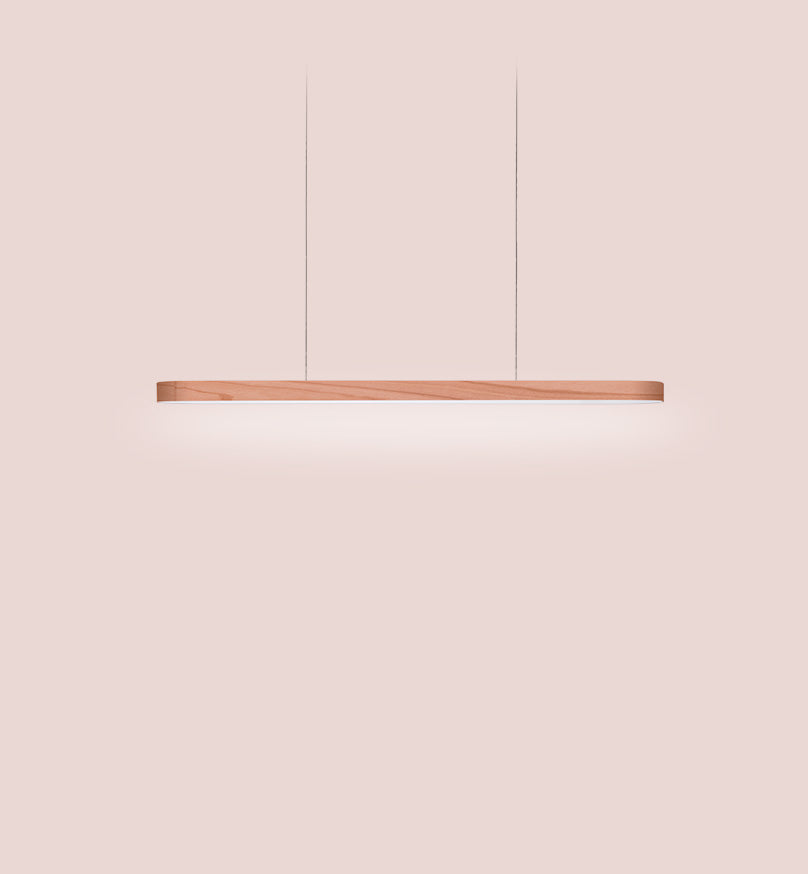 LZF I-Line Pendelleuchte – Furnier Zartrosa