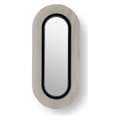 LZF Lens Oval Wandleuchte – Furnier Grau, Schwarz