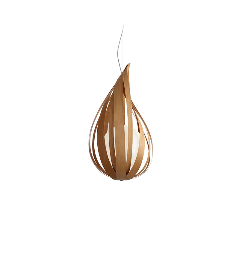 LZF Raindrop Pendelleuchte – Furnier Kirsche natur