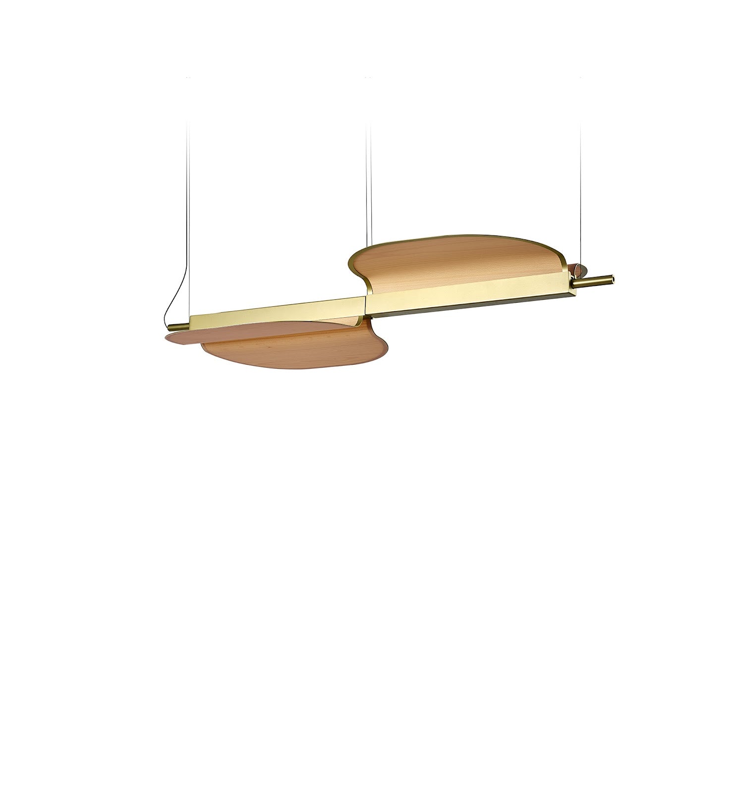 LZF Omma Pendelleuchte – Furnier Buche natur, Gold