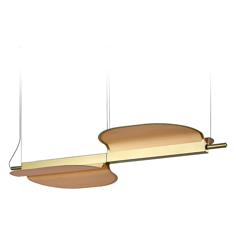 LZF Omma Pendelleuchte – Furnier Buche natur, Gold