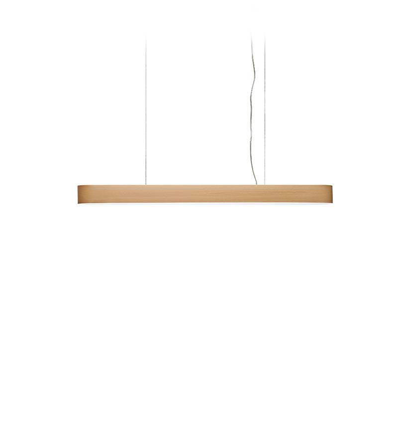 LZF I-Club Slim Pendelleuchte – Furnier Buche natur