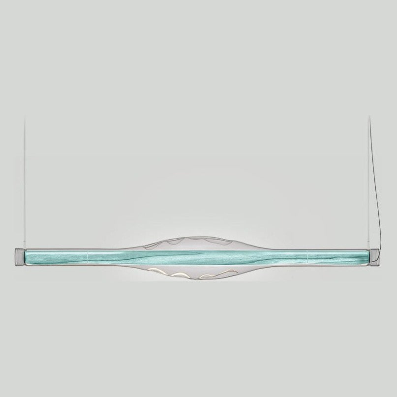 LZF Dune Horizontal Pendelleuchte – Furnier Meeresblau