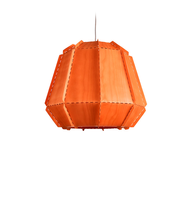 LZF Stitches Bamako Pendelleuchte – Furnier Orange