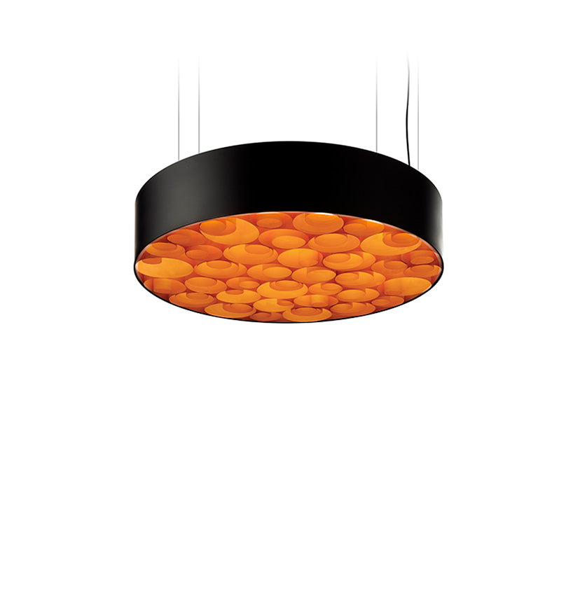 LZF Spiro Pendelleuchte – Furnier Orange, Schwarz