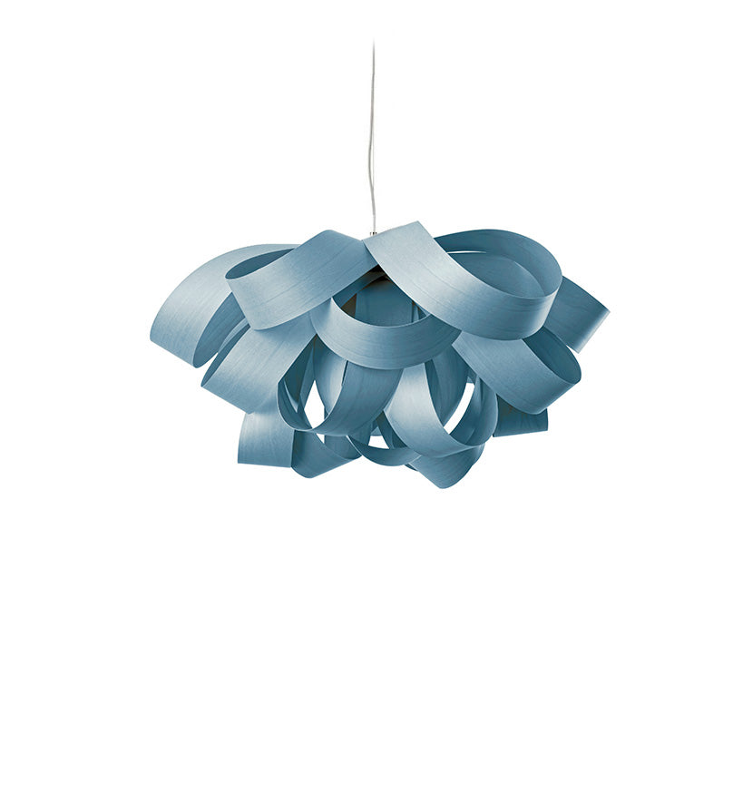LZF Agatha Small Pendelleuchte – Furnier Meeresblau