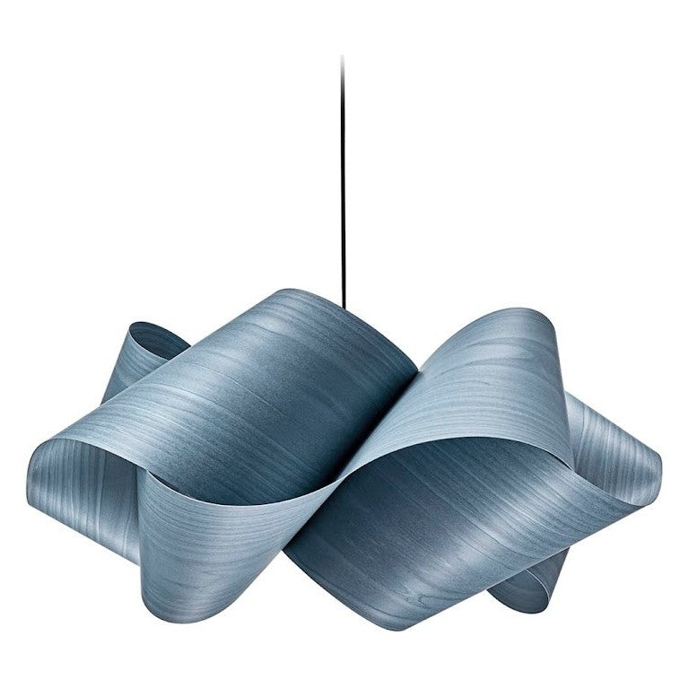 LZF Swirl Pendelleuchte – Furnier Blau