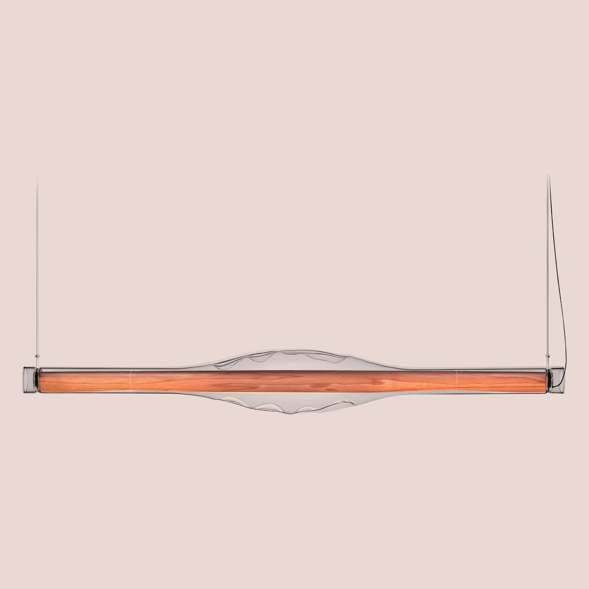 LZF Dune Horizontal Pendelleuchte – Furnier Zartrosa