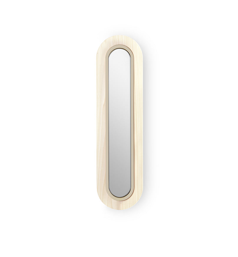 LZF Lens Super Oval Wandleuchte – Furnier Elfenbeinweiß, Elfenbein