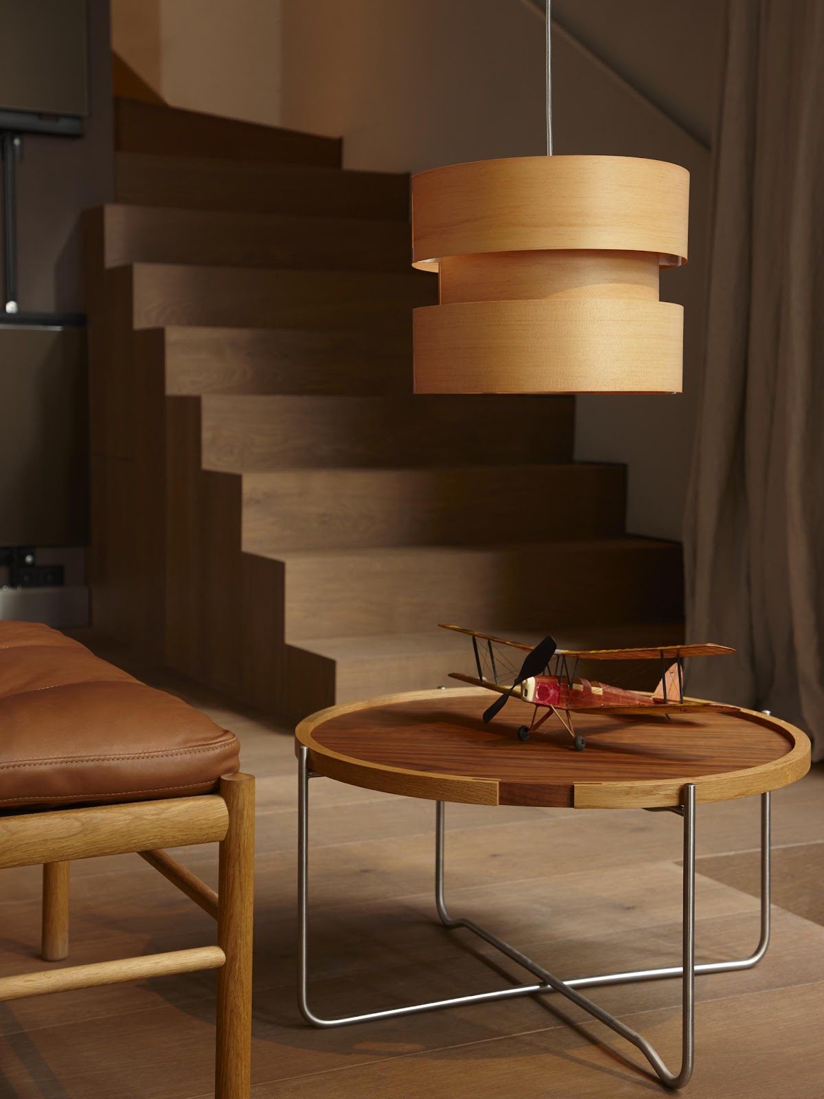 CISTER 33 — Pendelleuchte, kontrolliertes Holz – Produktansicht 2