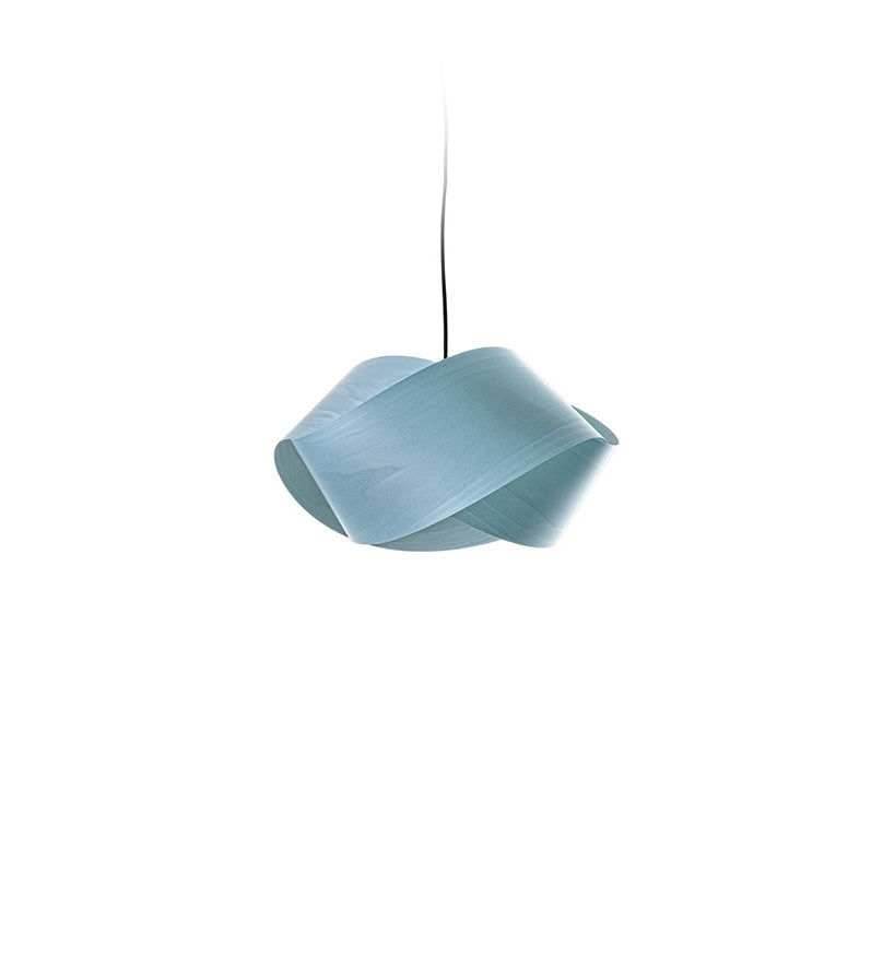LZF Nut Pendelleuchte – Furnier Meeresblau