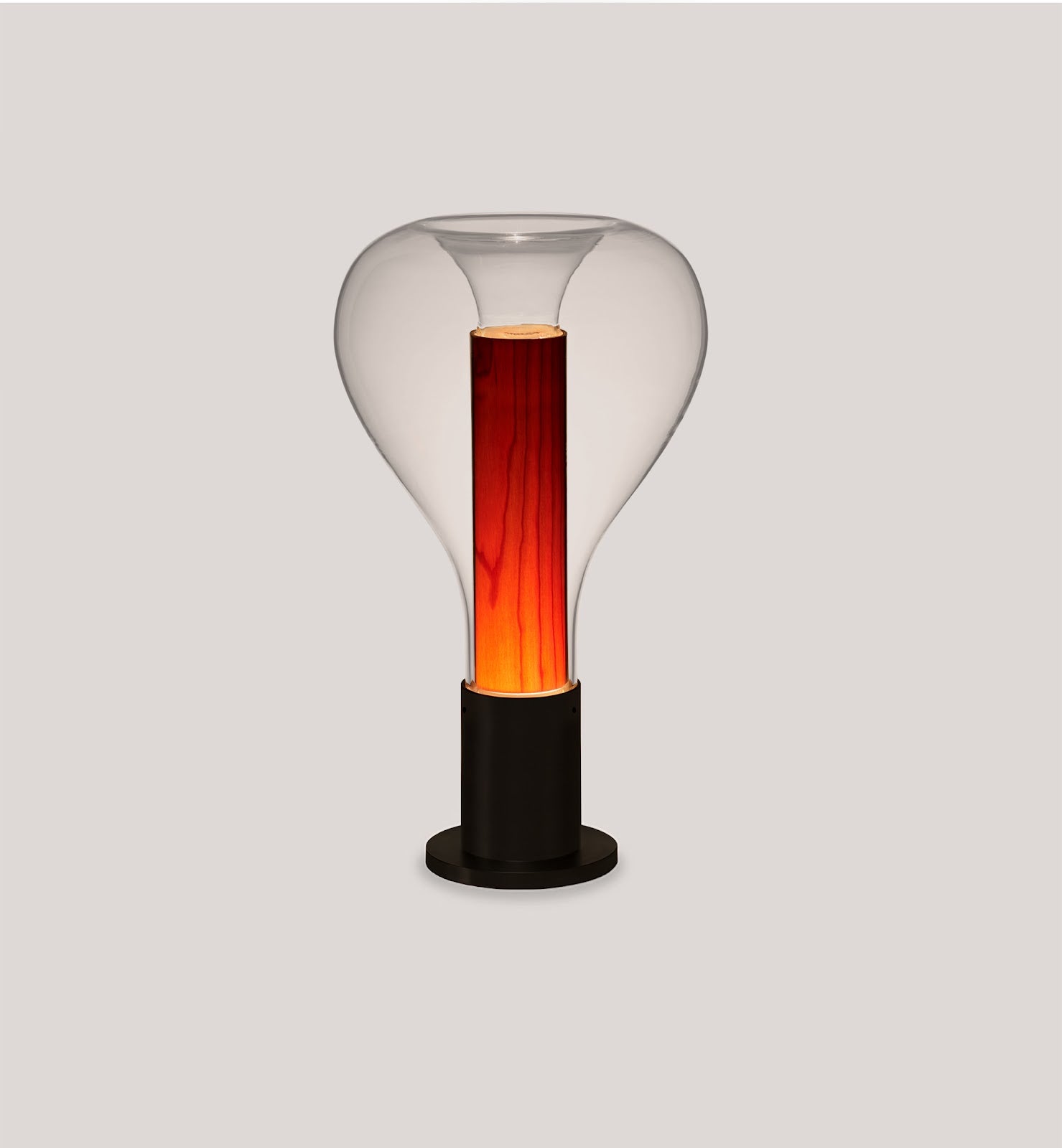 LZF Eris Tischleuchte – Furnier Kirsche natur, Schwarz