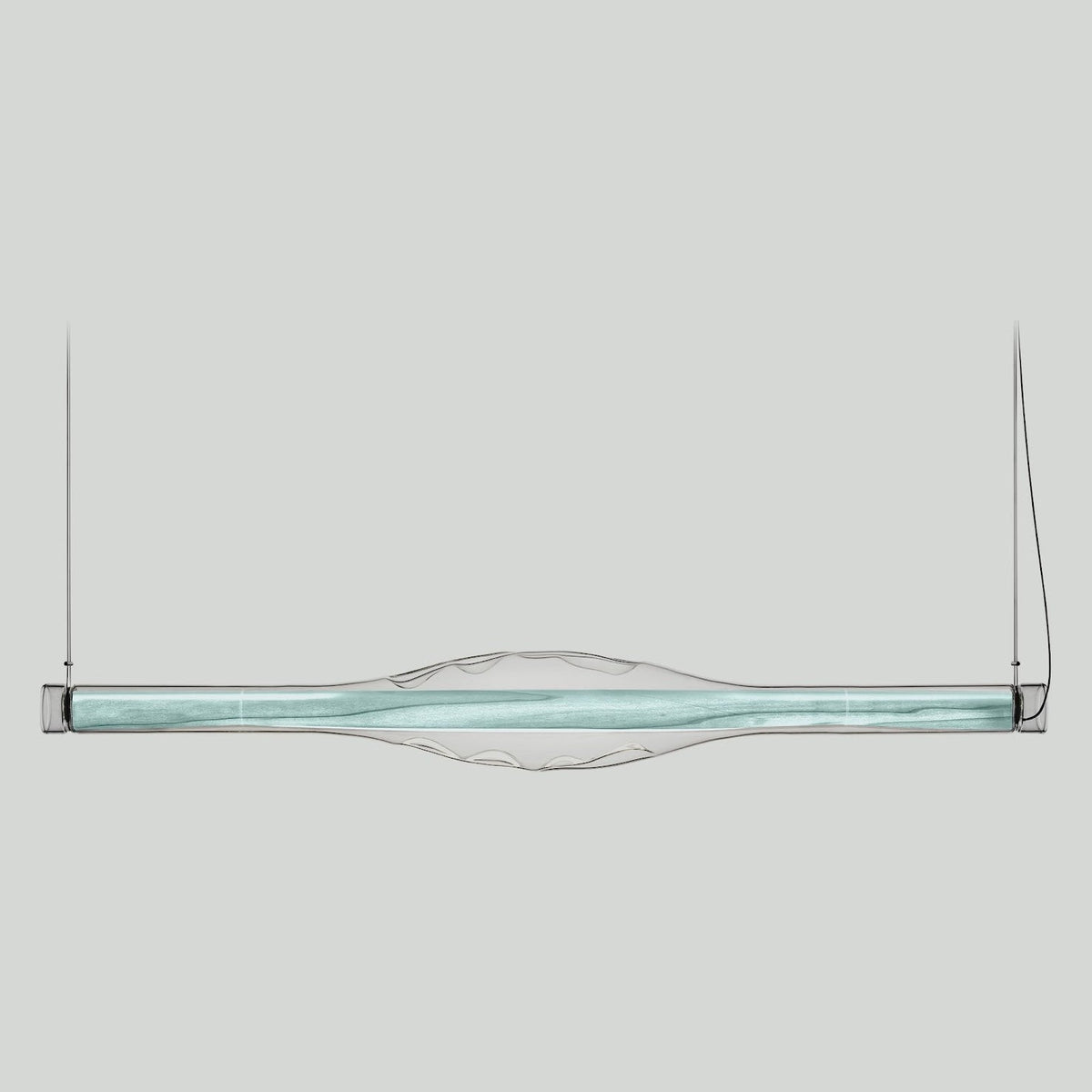 LZF Dune Horizontal Pendelleuchte – Furnier Meeresblau