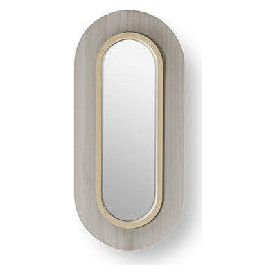 LZF Lens Oval Wandleuchte – Furnier Grau, Elfenbein
