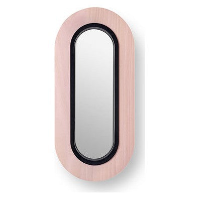 LZF Lens Oval Wandleuchte – Furnier Zartrosa, Schwarz