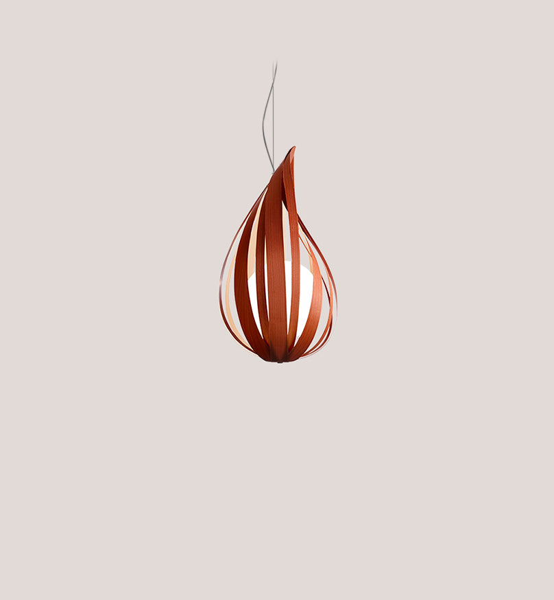 LZF Raindrop Pendelleuchte – Furnier Kirsche natur