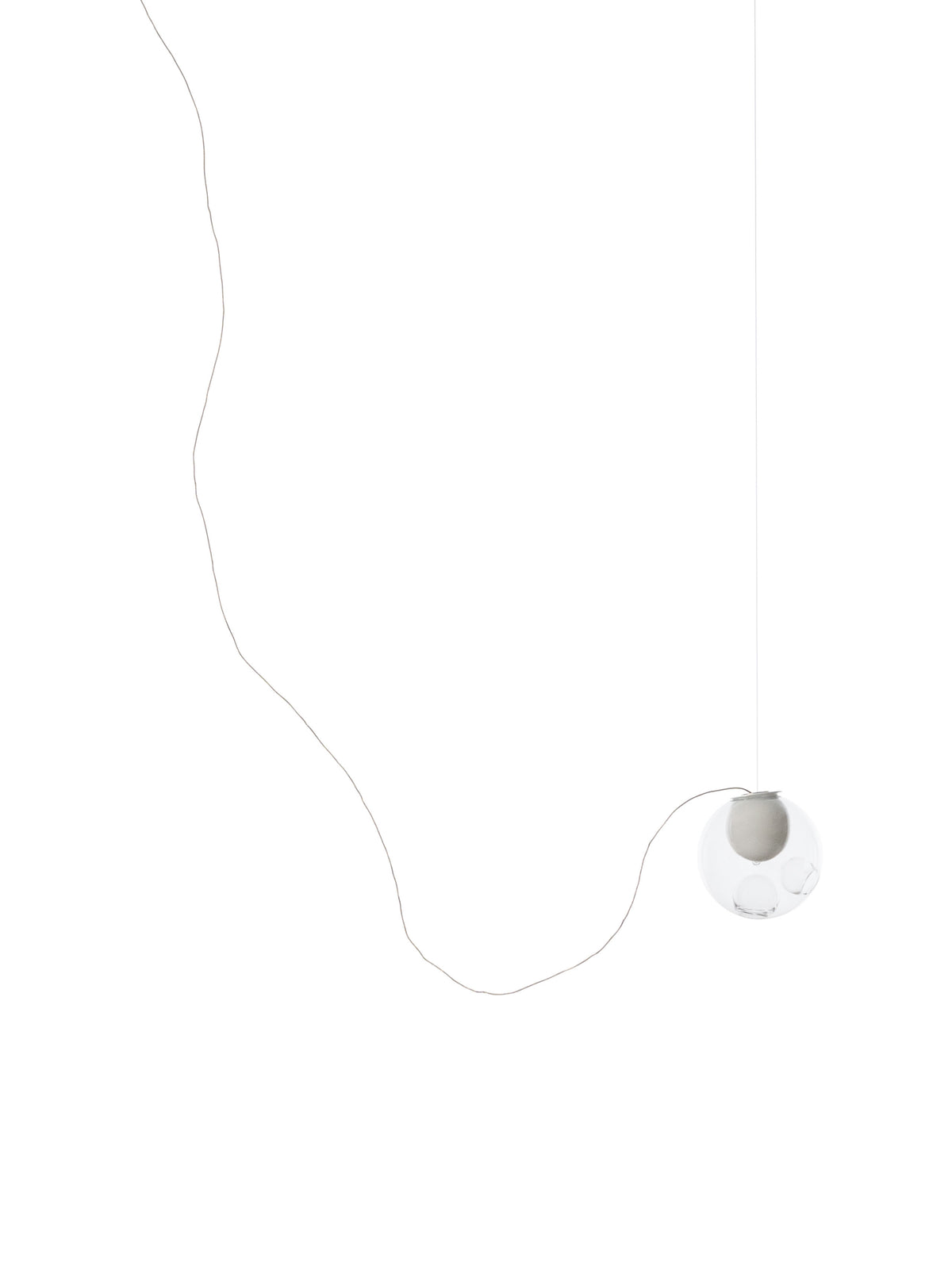 Bocci 28 Sculptural Cable Pendelleuchte – 28.1 – 1 Pendel, Ø116 mm x 7 mm Baldachin rund, klar, 2700 K