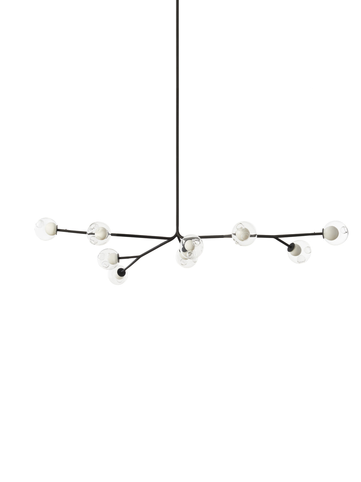 Bocci 28 Armature Pendelleuchte – 28.9a.1 – 9 Pendel, 990 mm hoch, mit 500 mm Verlängerung, klar, 2700 K