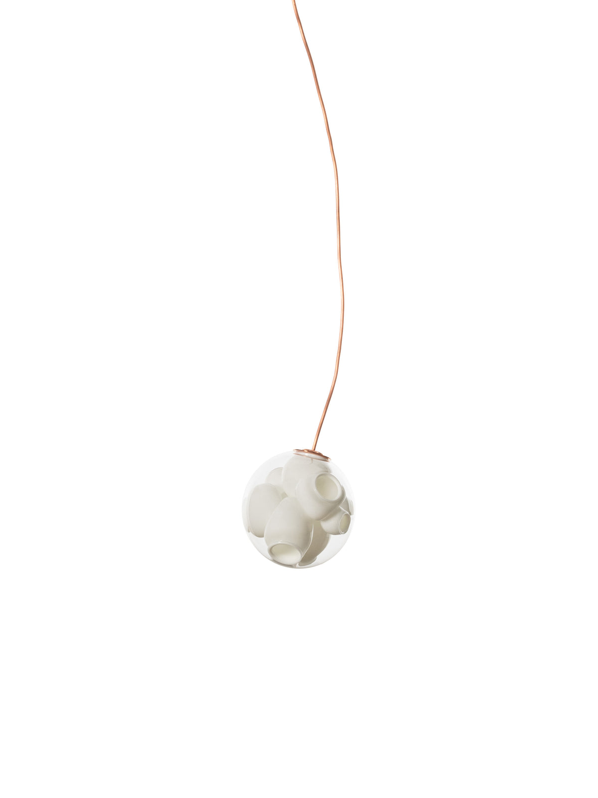 Bocci 38V Copper Suspension Pendelleuchte – 38.1Vc – feste Länge, 1 Pendel, Ø116 mm x 7 mm Baldachin rund, 2700 K