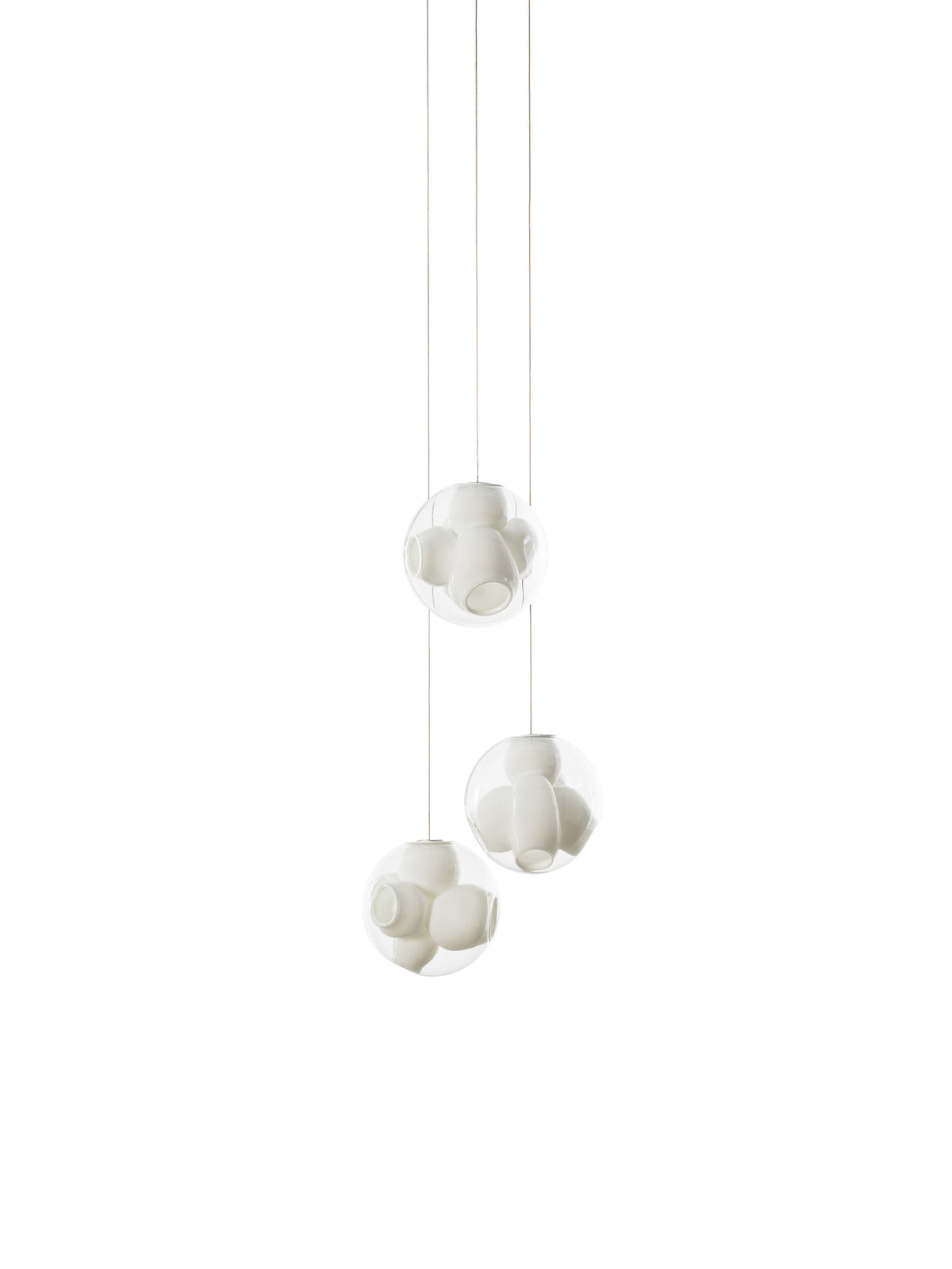 Bocci 38V Random Pendelleuchte – 38.3V – 3 Pendel, Ø203 mm Baldachin rund, 2700 K