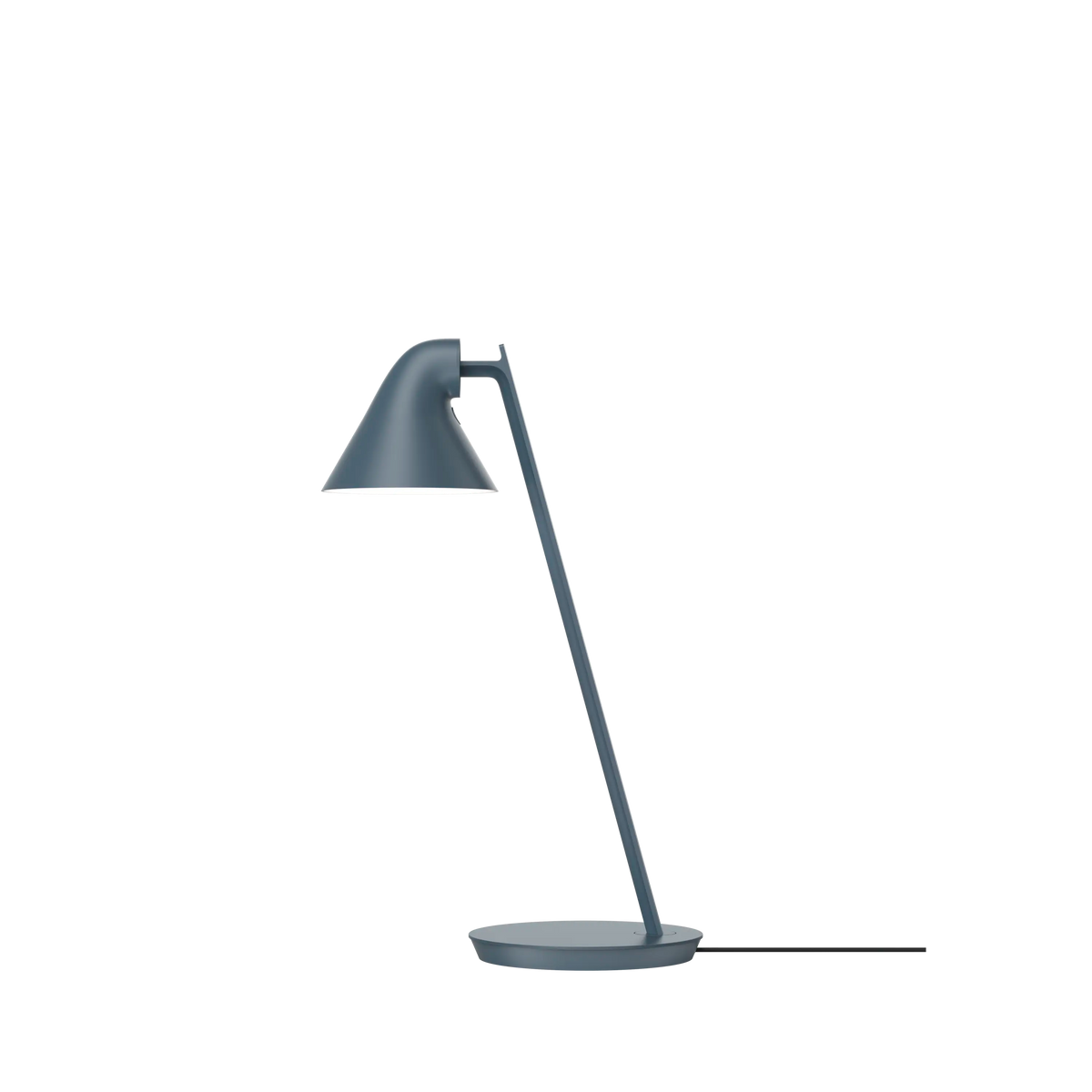 Louis Poulsen NJP Mini Tischleuchte – Petrol blue, Schwarz schnur