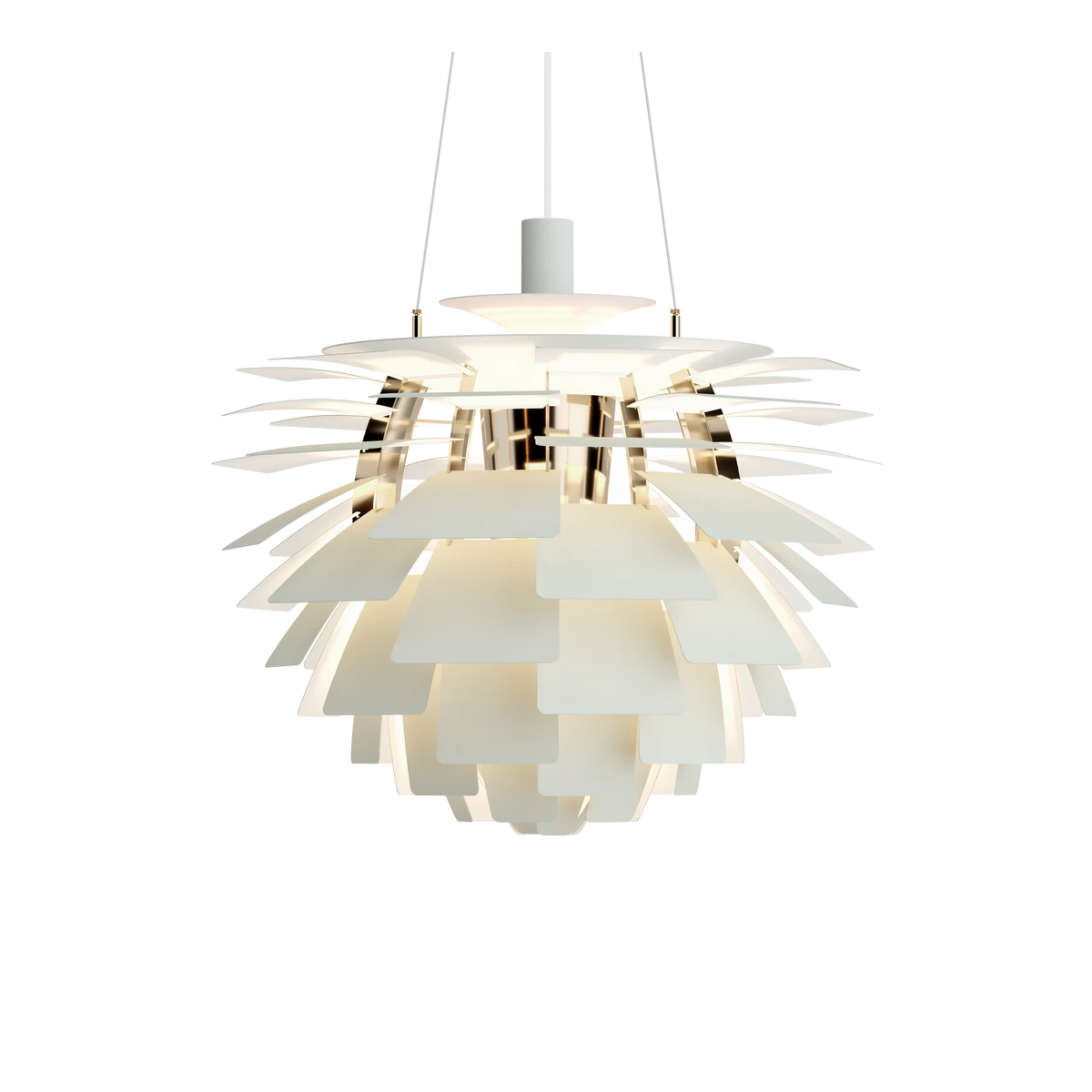 Louis Poulsen PH Artichoke Ø 600 Pendelleuchte – Dusty green/brass metallised, 1x100W E27
