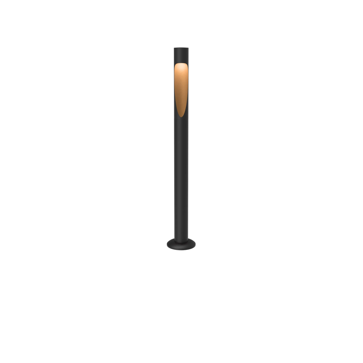 Louis Poulsen Flindt Garden Pollerleuchte – Black texture, LANG, LED 3000K 6.5W · Erdspieß o/adapter m/connector