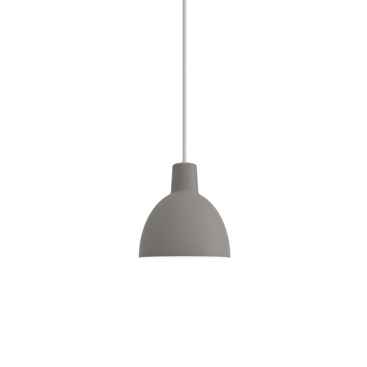 Louis Poulsen Toldbod Pendelleuchte – Light grey, Ø 120, 1xG9 · Weiß Textilkabel