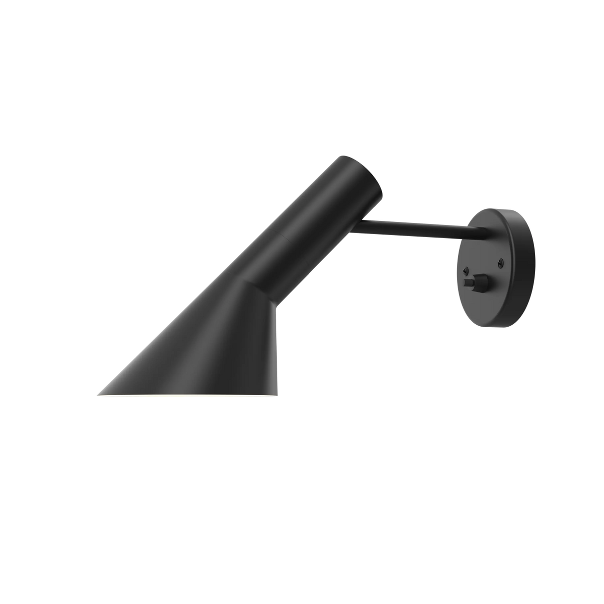 Louis Poulsen AJ Wandleuchte – Schwarz, 1x20W E14 · ohne Kabel · mit Schalter