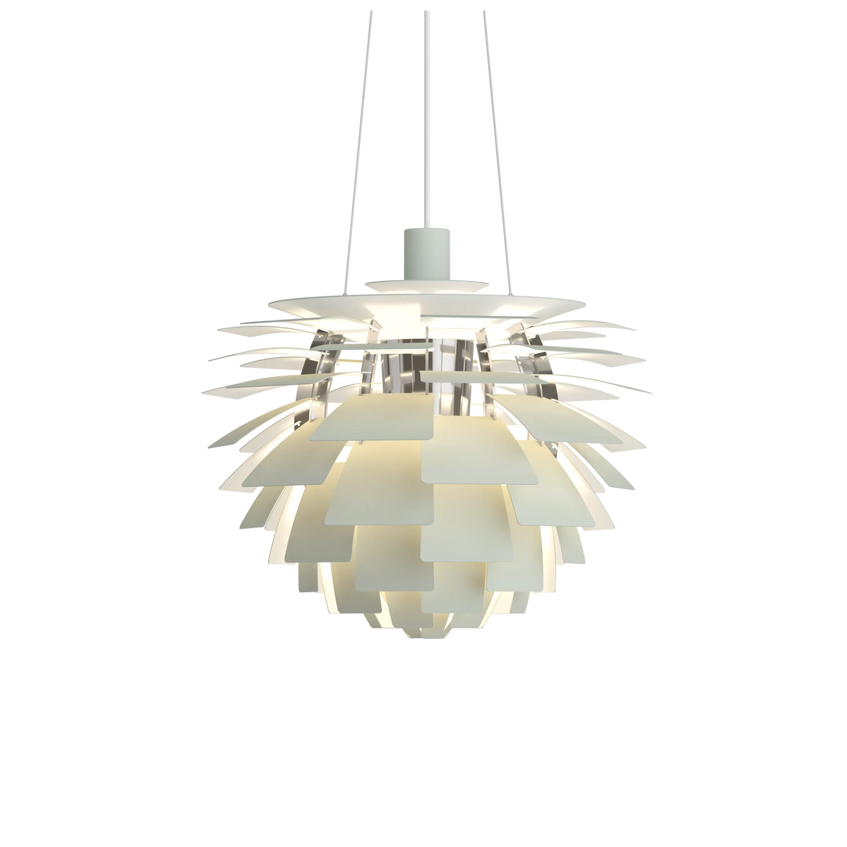 Louis Poulsen PH Artichoke Ø 480 Pendelleuchte – Dusty green/high lustre chrome plated, 1x100W E27