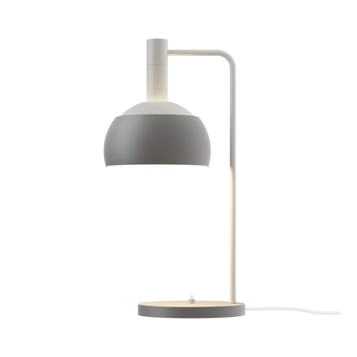 Louis Poulsen FJ Elements Tischleuchte – Original grey, Weiß Textilkabel