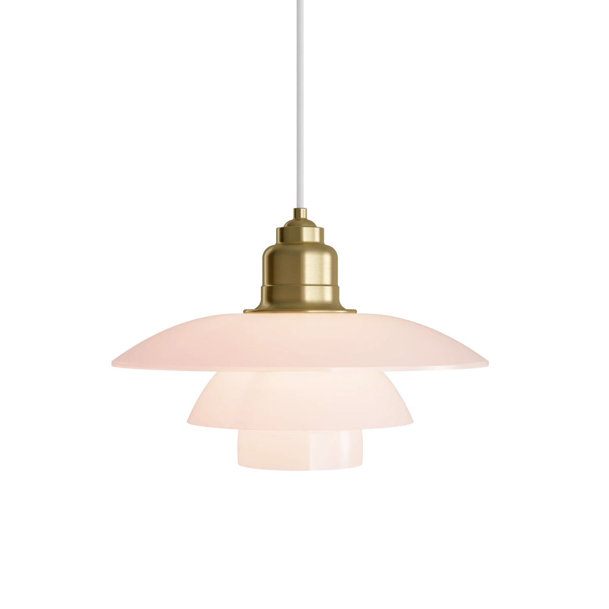 Louis Poulsen PH 3½-3 Pale Rose Messing Pendelleuchte – Default Title