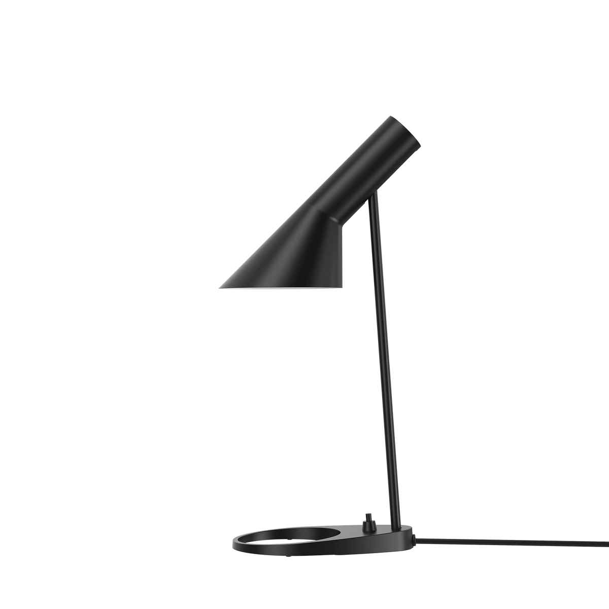 Louis Poulsen AJ Mini Tischleuchte – Schwarz, Schwarz schnur