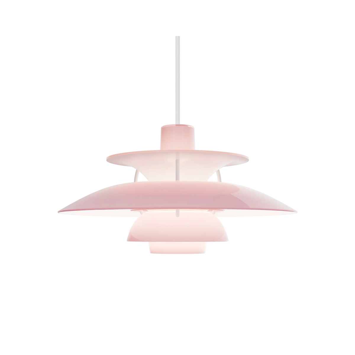 Louis Poulsen PH 5 Opal Pendelleuchte – Opal pale rose