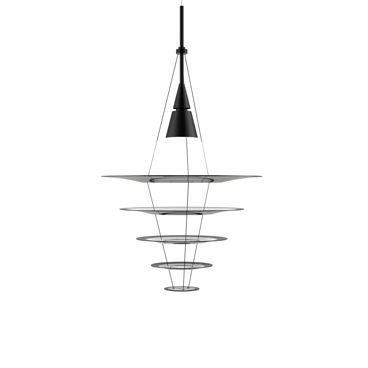 Louis Poulsen Enigma Pendelleuchte – Schwarz, Ø 545, 1x40W 1x40W GU10