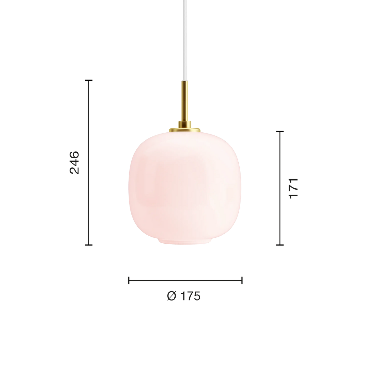 Louis Poulsen VL 45 Radiohus Pale Rose Pendelleuchte – Ansicht 13