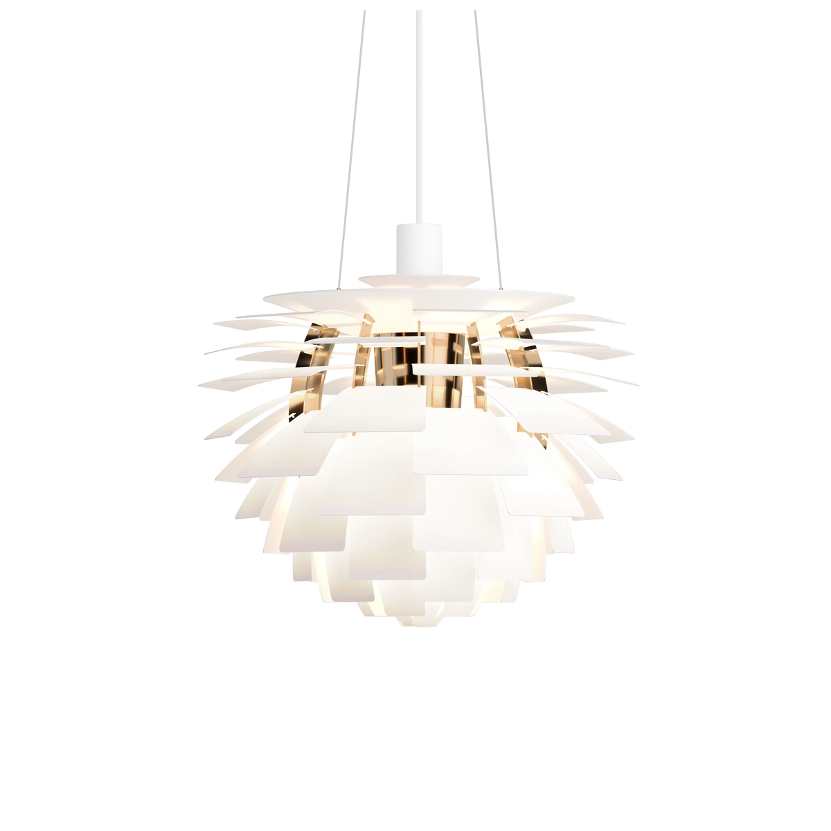 Louis Poulsen PH Artichoke Ø 480 Pendelleuchte – Soft white/brass metallised, 1x100W E27