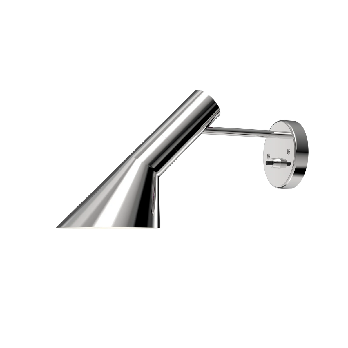 Louis Poulsen AJ Wandleuchte – Stainless steel polished, 1x20W E14 · ohne Kabel · mit Schalter