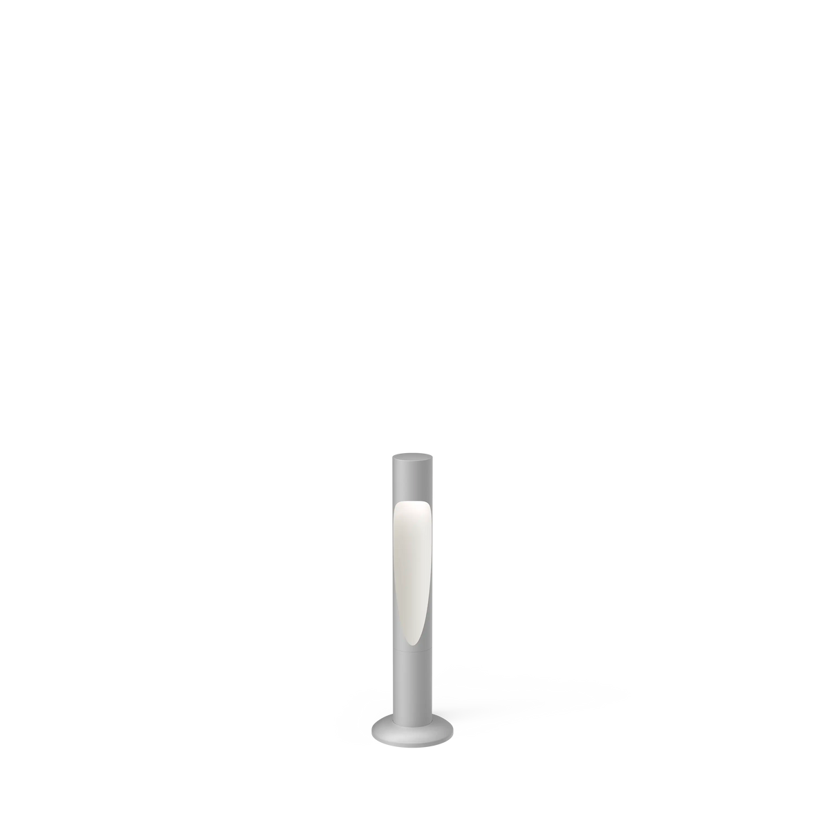 Louis Poulsen Flindt Garden Pollerleuchte – Aluminiumfarben struktur, KURZ, LED 3000K 6.5W · Fußplatte o/adapter